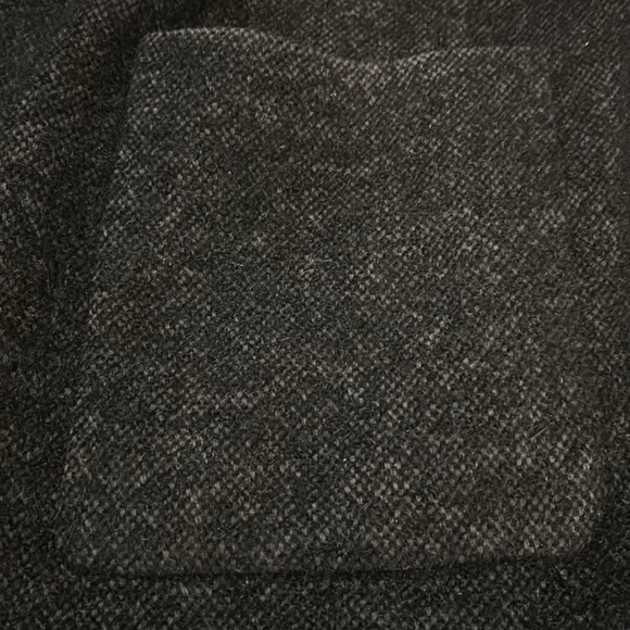 Aritzia Wilfred Broquerie Long Wool Alpaca Mohair Coat in Grey/Black Size Large - Picture 12 of 13